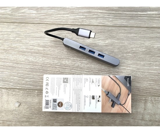 Cáp chuyển Baseus CAHUB 6 in 1 Type-C to HDMI/LAN/USB-C/USB 3.0 (GN33A2)