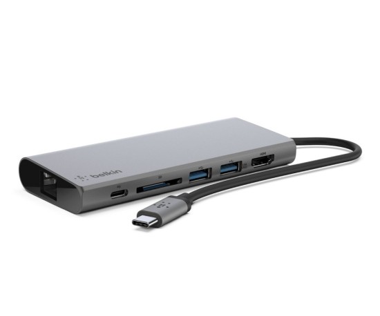 Cáp chuyển Belkin 6 in 1 Type-C to HDMI/LAN/USB-C/SD/USB 3.1 Cáp chuyển Belkin 6 in 1 Type-C to HDMI/LAN/USB-C/SD/USB 3.1