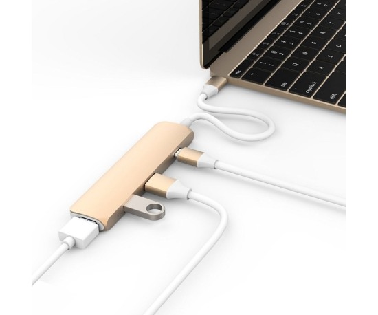 Cáp chuyển HyperDrive 4 in 1 Type-C to HDMI/USB-C/USB 3.1 (GN22B)