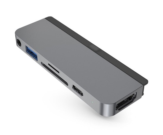 Cáp chuyển HyperDrive  6 in 1 Type-C to HDMI/USB 3.0/USB-C/SD/TF/jack 3.5mm (HD319B)
