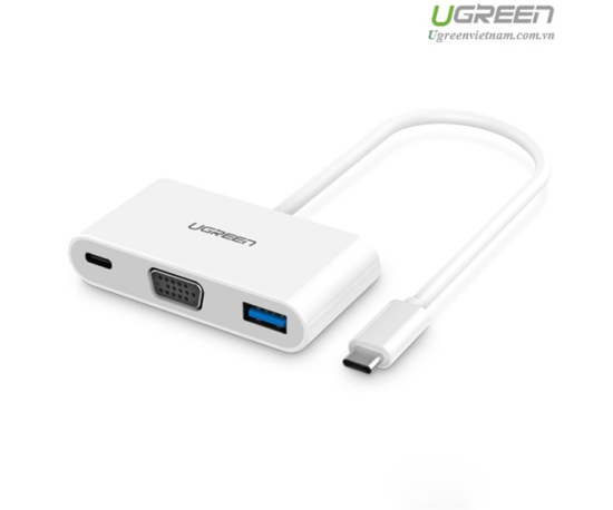 Cáp chuyển Ugreen Type-C to USB 3.0/VGA/USB-C (30376) Cáp chuyển Ugreen Type-C to USB 3.0/VGA/USB-C (30376)