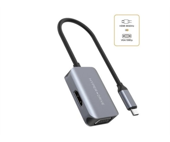 Cáp chuyển HyperDrive 4K 2 in 1 Type-C to HDMI/VGA (HDC2HV) Cáp chuyển HyperDrive 4K 2 in 1 Type-C to HDMI/VGA (HDC2HV)
