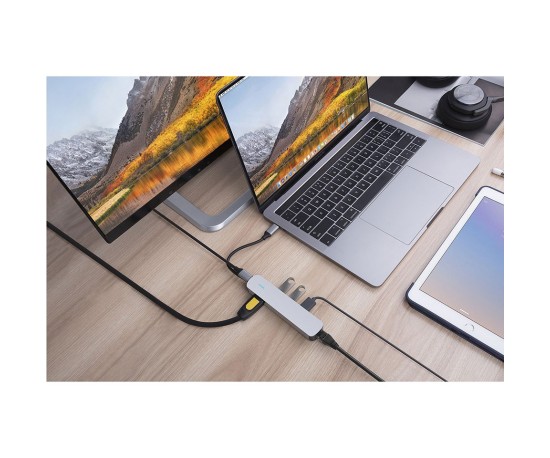 Cáp chuyển HyperDrive 6 in 1 Type-C to HDMI/USB-C/USB-A/LAN (HD233B) Cáp chuyển HyperDrive 6 in 1 Type-C to HDMI/USB-C/USB-A/LAN (HD233B)