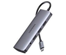 Cáp chuyển Ugreen 10 in 1 Type-C to HDMI/VGA/LAN/USB 3.0/SD/TF/USB-C/jack 3.5mm (80133) Cáp chuyển Ugreen 10 in 1 Type-C to HDMI/VGA/LAN/USB 3.0/SD/TF/USB-C/jack 3.5mm (80133)